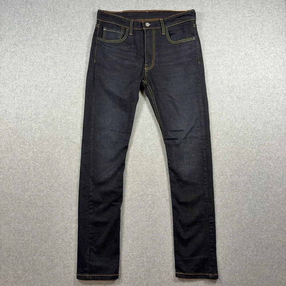 Levis 519 Jeans Mens 33x32 Blue Extra Slim Skinny Stretch Denim Dark Wash Pants